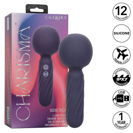 CALEXOTICS - CHARISMA SEDUCTION MASAZER 12 FUNKCJI 17,75 CM X 6,25 CM FIOLETOWY