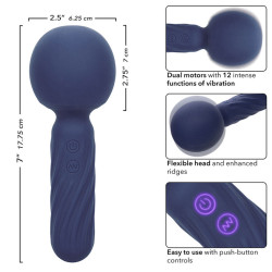 CALEXOTICS - CHARISMA SEDUCTION MASAZER 12 FUNKCJI 17,75 CM X 6,25 CM FIOLETOWY