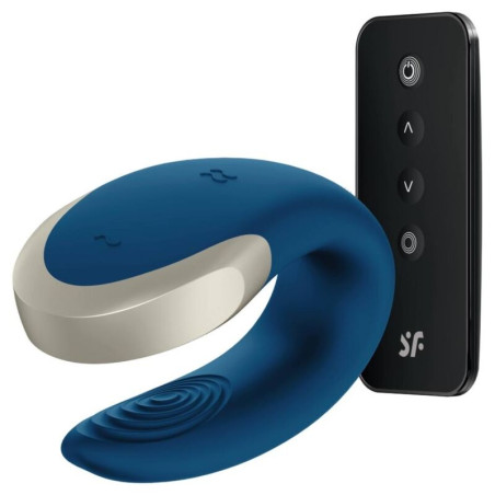 SATISFYER - WIBRATOR DOUBLE LOVE LUKSUSOWY PARTNER NIEBIESKI