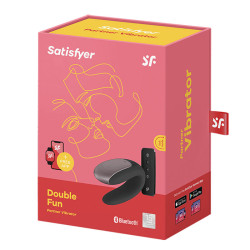 SATISFYER - WIBRATOR DOUBLE FUN PARTNER CZARNY