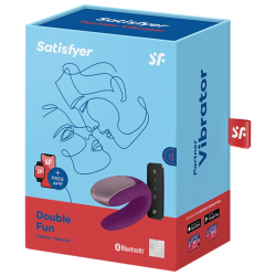 SATISFYER - WIBRATOR DOUBLE FUN PARTNER FIOLETOWY
