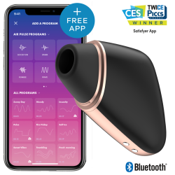 SATISFYER - STYMULATOR I WIBRATOR POWIETRZA I PULSE TROJKAT MILOSCI CZARNY