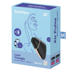 SATISFYER - STYMULATOR I WIBRATOR POWIETRZA I PULSE TROJKAT MILOSCI CZARNY