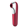SATISFYER - WIBRATOR I PRZYSSAKA DUAL LOVE Z PULSOWANYM POWIETRZEM CZERWONYM