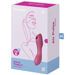 SATISFYER - WIBRATOR PULSU POWIETRZNEGO CURVY TRINITY 3 CZERWONY