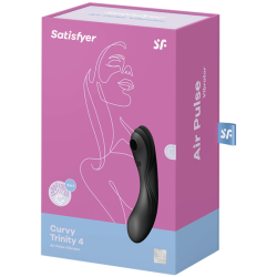 SATISFYER - WIBRATOR PULSUJACY CURVY TRINITY 4 AIR CZARNY