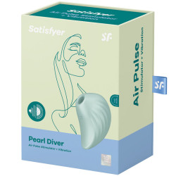 SATISFYER - PEARL DIVER AIR PULSE STYMULATOR I WIBRATOR ZIELONY