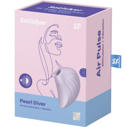 SATISFYER - PEARL DIVER AIR PULSE STYMULATOR I WIBRATOR FIOLETOWY