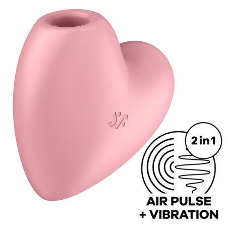SATISFYER - CUTIE HEART AIR PULSE STYMULATOR I WIBRATOR RÓZOWY