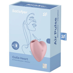 SATISFYER - CUTIE HEART AIR PULSE STYMULATOR I WIBRATOR RÓZOWY