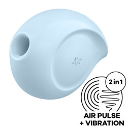 SATISFYER - STYMULATOR PULSU POWIETRZA I WIBRATOR SUGAR RUSH AIR NIEBIESKI