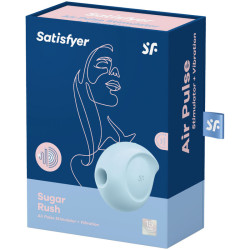SATISFYER - STYMULATOR PULSU POWIETRZA I WIBRATOR SUGAR RUSH AIR NIEBIESKI