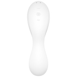 SATISFYER - APPLICATION STIMULATEUR ET VIBRATEUR CURVY TRINITY 5 BLANC