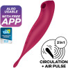 SATISFYER - TWIRLING PRO+ AIR PULSE STYMULATOR I WIBRATOR APLIKACJA CZERWONA