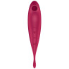 SATISFYER - TWIRLING PRO+ AIR PULSE STIMULATOR & VIBRATOR APP RED