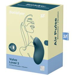 SATISFYER - VULVA LOVER 2 SYMULATOR PULSU POWIETRZA I WIBRATOR NIEBIESKI