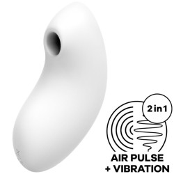 SATISFYER - VULVA LOVER 2 SYMULATOR PULSU POWIETRZA I WIBRATOR BIALY