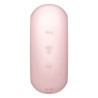 SATISFYER - PRO TO GO 3 ESTIMULADOR Y VIBRADOR DOBLE ROSA