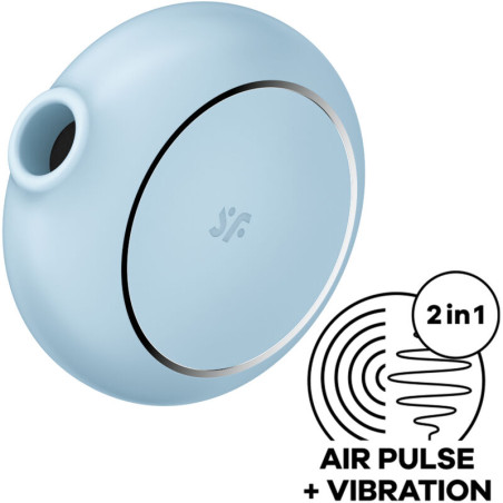 SATISFYER - PRO TO GO 3 DOUBLE AIR PULSE STYMULATOR I WIBRATOR NIEBIESKI