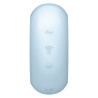 SATISFYER - STIMULATEUR ET VIBRATEUR DOUBLE AIR PULSE PRO TO GO 3 BLEU