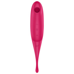 SATISFYER - TWIRLING PRO AIR PULSE STIMULATOR & VIBRATOR RED