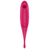 SATISFYER - TWIRLING PRO AIR PULSE STIMULATOR & VIBRATOR RED