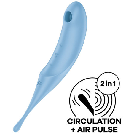 SATISFYER - TWIRLING PRO AIR PULSE STYMULATOR I WIBRATOR NIEBIESKI