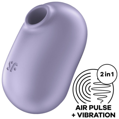 SATISFYER - PRO TO GO 2 DOUBLE AIR PULSE STYMULATOR I WIBRATOR FIOLETOWY