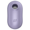SATISFYER - STIMULATEUR ET VIBRATEUR DOUBLE AIR PULSE PRO TO GO 2 VIOLET