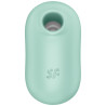 SATISFYER - PRO TO GO 2 DOUBLE AIR PULSE STIMULATOR & VIBRATOR GREEN