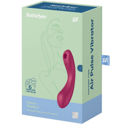 SATISFYER - CURVE TRINITY 1 PULS WIBRACJI POWIETRZA CZERWONY