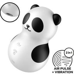 SATISFYER - POCKET PANDA STYMULATOR I WIBRATOR CZARNO-BIALY