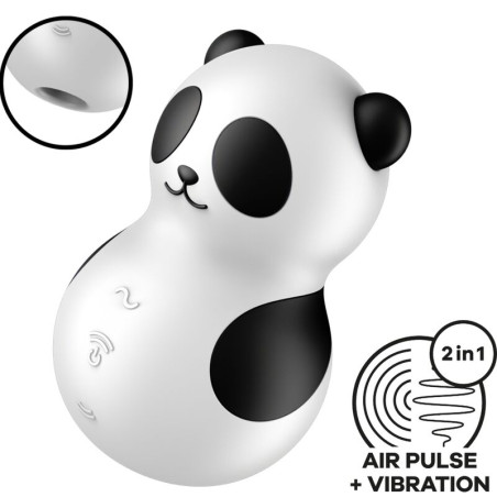 SATISFYER - POCKET PANDA STYMULATOR I WIBRATOR CZARNO-BIALY