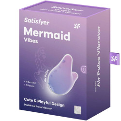 SATISFYER - MERMAID VIBES STYMULATOR I WIBRATOR FIOLETOWY I RÓZOWY