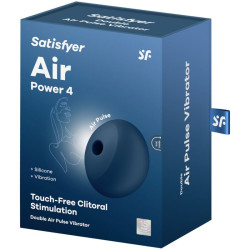 SATISFYER - AIR POWER 4 STYMULATOR I WIBRATOR 12 WIBRACJI NIEBIESKI