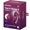 SATISFYER - TAP & CLIMAX 2 WIBRATOR I STYMULATOR CZERWONY