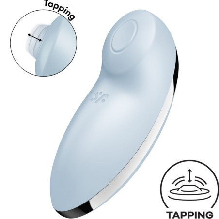SATISFYER - TAP & CLIMAX 2 WIBRATOR I STYMULATOR NIEBIESKI
