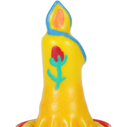 CONDOMERIE - RĘCZNIE MALOWANA NOWOŚĆ ŚWIECA W KSZTAŁCIE PREZERWATYW