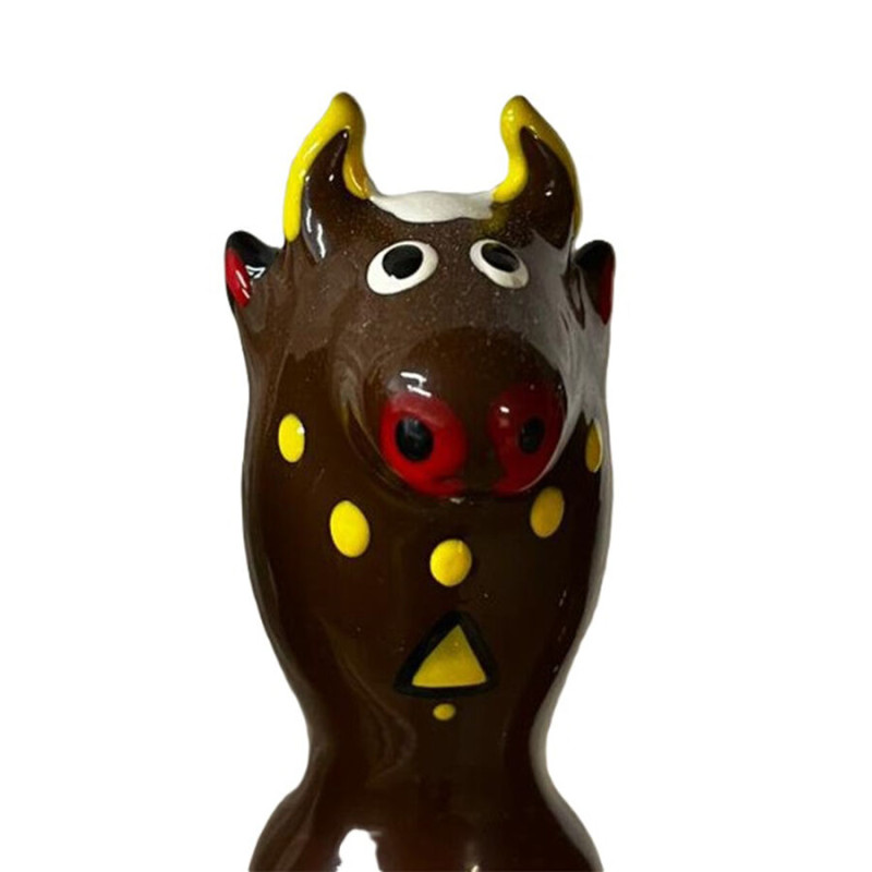 CONDOMERIE - HANDPAINTED NOVELTY CONDOMS BULL BLACK MODEL 2 CONDOMERIE - HANDPAINTED NOVELTY CONDOMS BULL BLACK MODEL 2