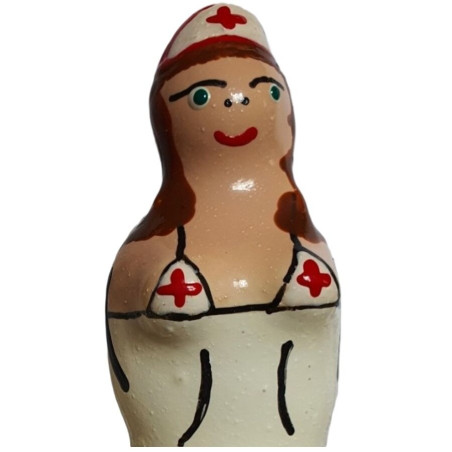 CONDOMERIE - RĘCZNIE MALOWANE NOWOŚCI PREZERWATYWY PIELĘGNIARKA BRUNETKA