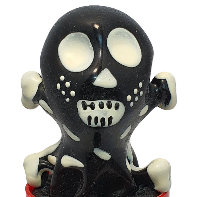 CONDOMERIE - HANDPAINTED NOVELTY CONDOMS SKULL BLACK MODEL 2 CONDOMERIE - HANDPAINTED NOVELTY CONDOMS SKULL BLACK MODEL 2