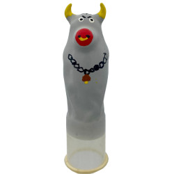 CONDOMERIE - RĘCZNIE MALOWANE NOWOŚCI PREZERWATYWY GREY BULL MODEL XL